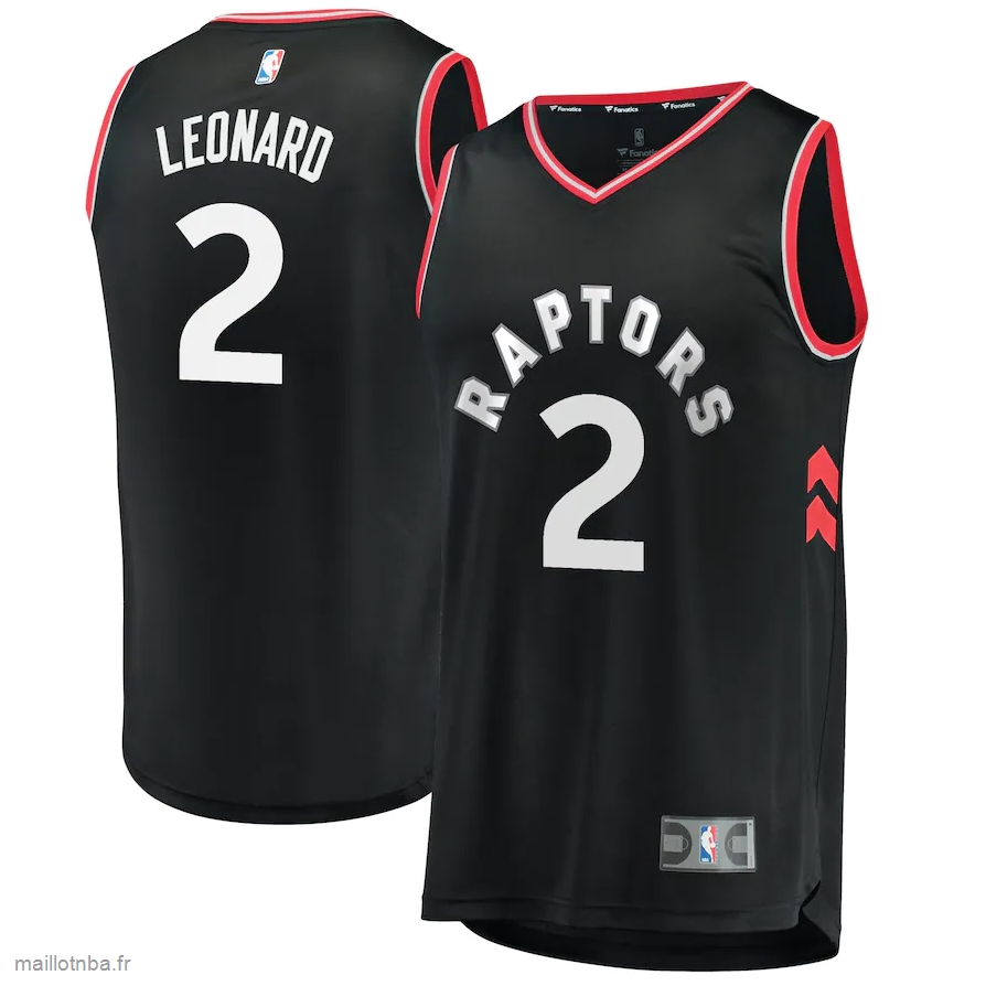 Maillot Toronto Raptors Kawhi Leonard Fanatics Branded Black Fast Break Jersey - Statement Edition